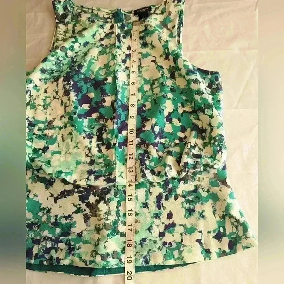 ANN TAYLOR Women's Polyester Sleeveless Blouse Multicolor Floral 4 - Picture 9 of 12